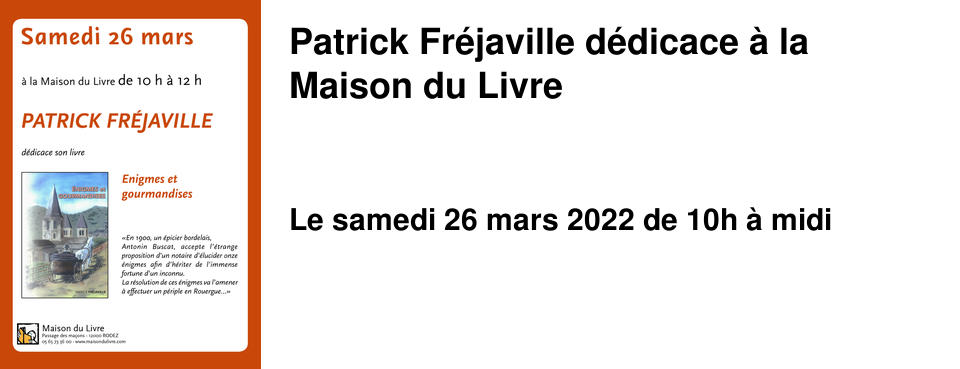 Patrick Fr�javille d�dicace � la Maison du Livre