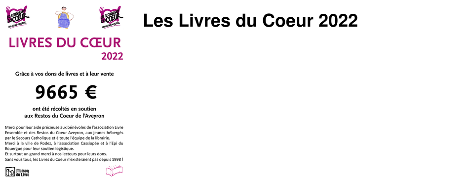 Les Livres du Coeur 2022
