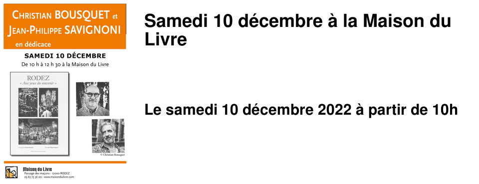 Samedi 10 d�cembre � la Maison du Livre