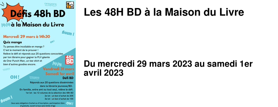 Les 48H BD � la Maison du Livre
