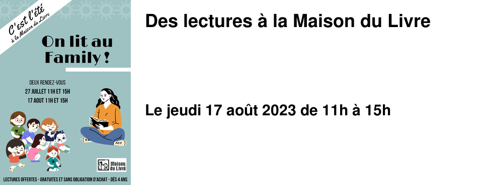 Des lectures � la Maison du Livre