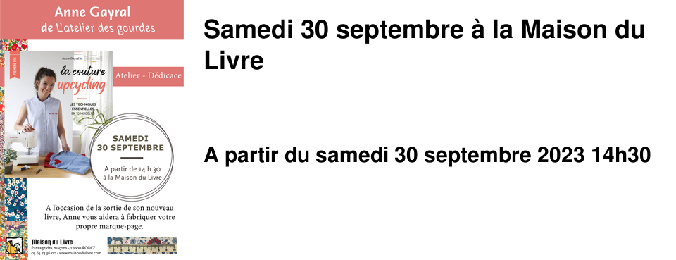 Samedi 30 septembre � la Maison du Livre