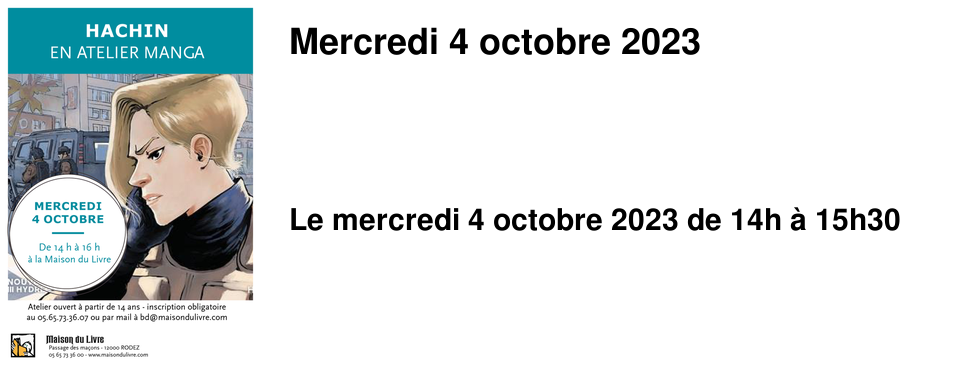 Mercredi 4 octobre 2023