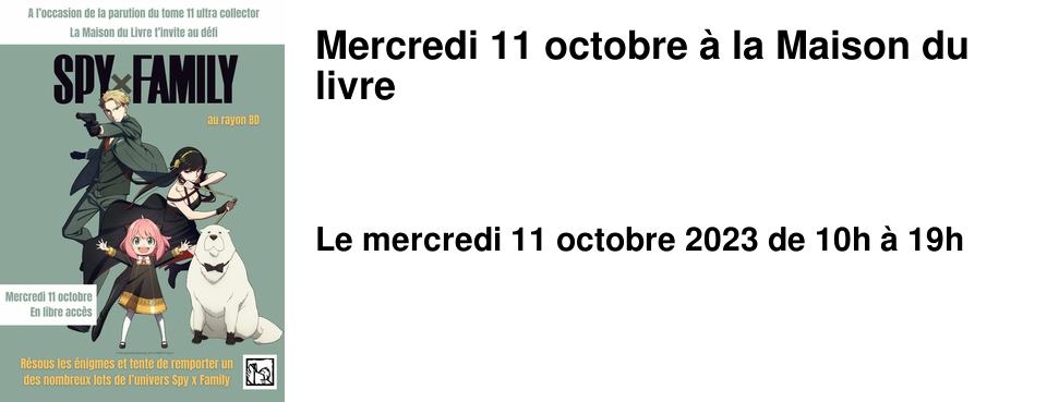 Mercredi 11 octobre � la Maison du livre